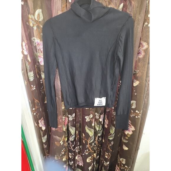 Free People We The Free Black Turtleneck XS Heirloom Collection - Picture 6 of 12